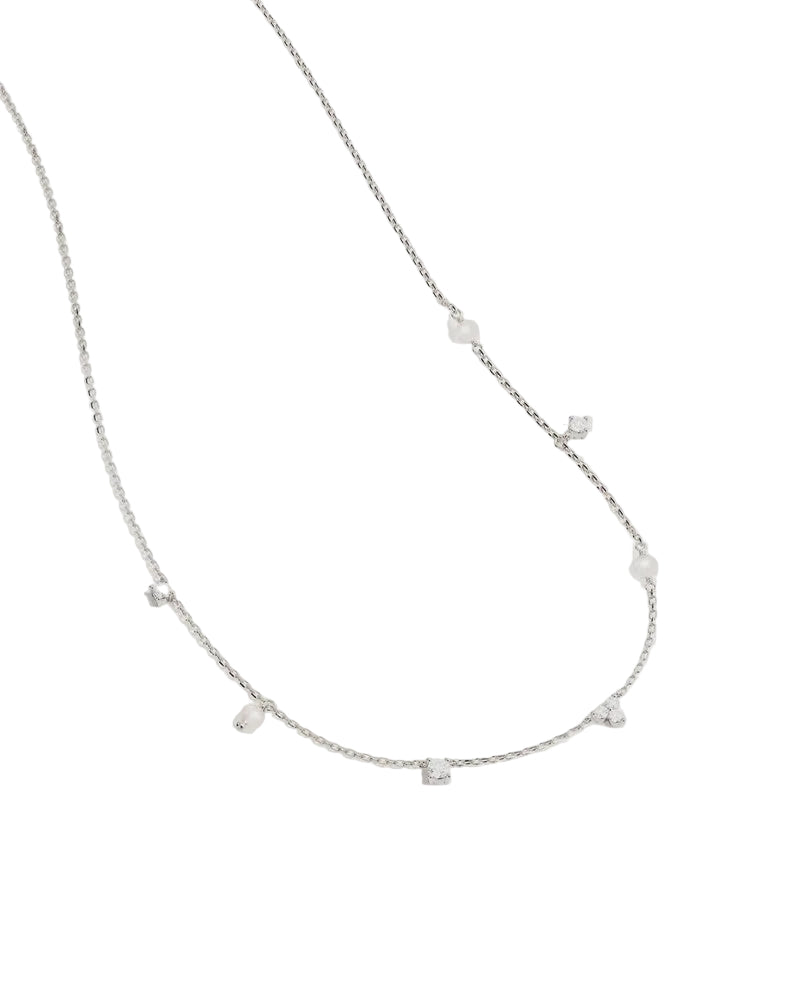 By Charlotte Moonlit Bloom Pearl Choker in Silver