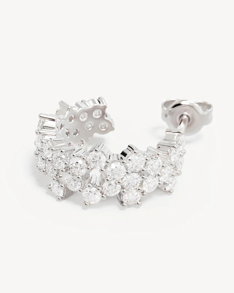 By Charlotte Crystal Dust Hoops in Sterling Silver