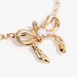 By Charlotte Forever More Bow Necklace in 18K Gold Vermeil