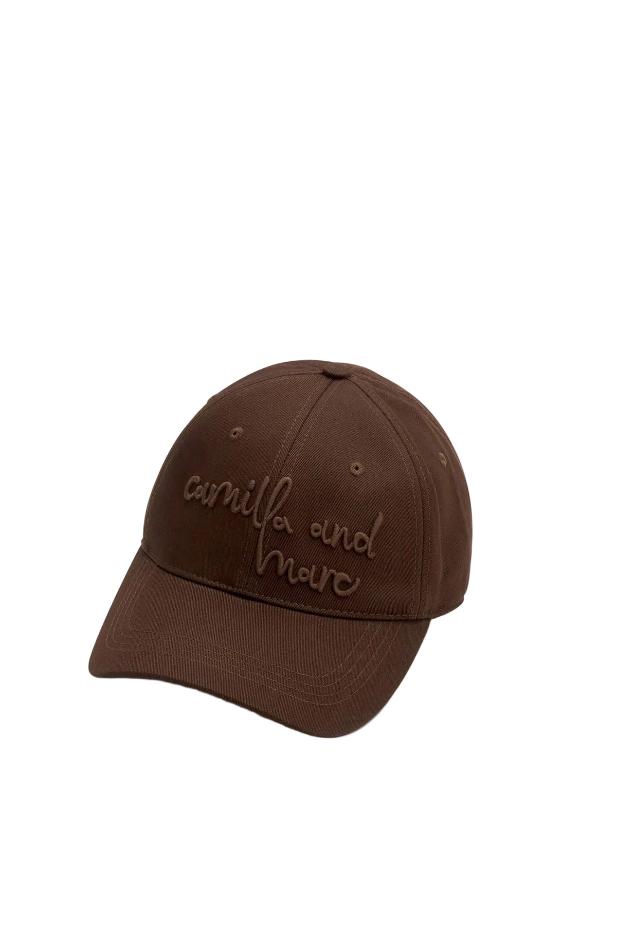 Camilla and Marc Maren Embroidered Cap in Chocolate