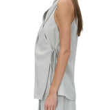 Camilla and Marc Alta Wrap Top in Light Blue Marle