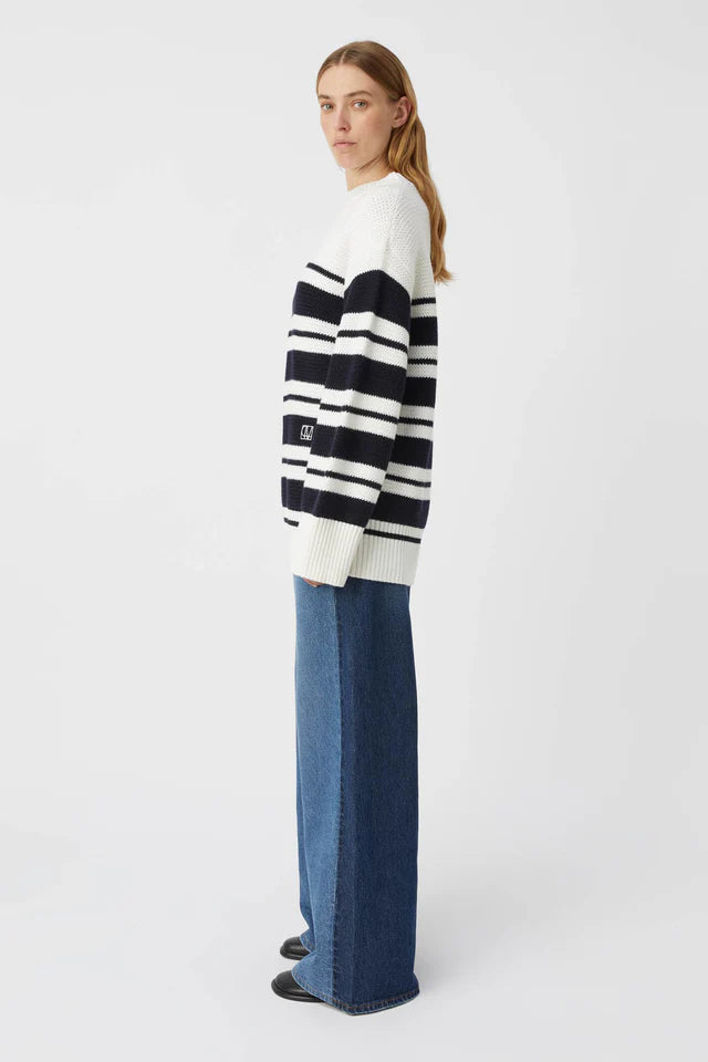 Camilla and Marc Atticus Sweater in White and Navy