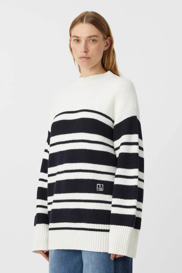 Camilla and Marc Atticus Sweater in White and Navy