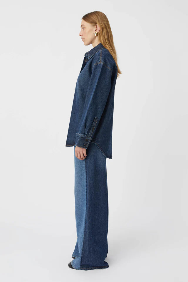 Camilla and Marc Kalen Denim Shirt in Almost Indigo