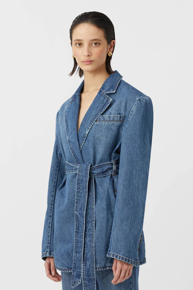 Camilla and Marc Ryland Denim Blazer in Classic Blue