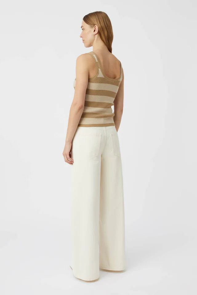 Camilla and Marc Umi Knit Tank in Tan and Cream