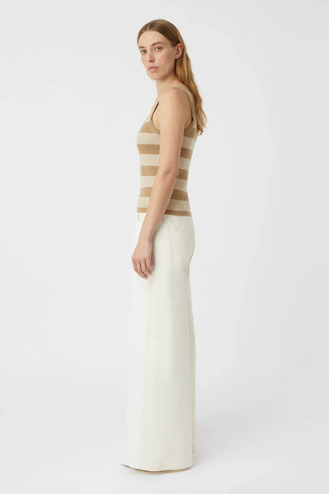 Camilla and Marc Umi Knit Tank in Tan and Cream