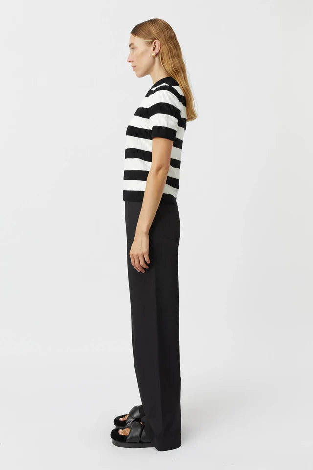 Camilla and Marc Umi Knit T-Shirt in Black and White