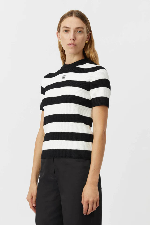 Camilla and Marc Umi Knit T-Shirt in Black and White