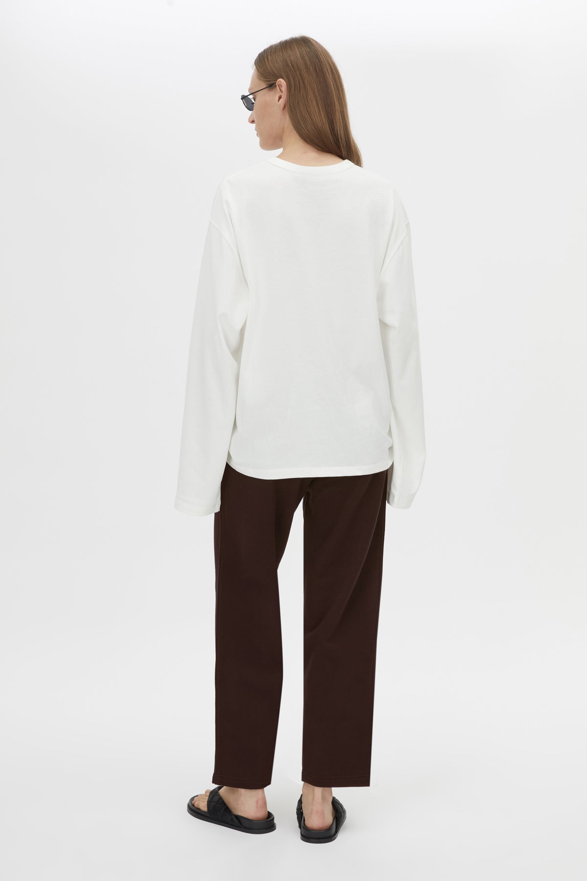 Camilla and Marc Zylus Track Pant in Chocolate and White