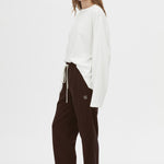Camilla and Marc Zylus Track Pant in Chocolate and White
