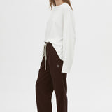 Camilla and Marc Zylus Track Pant in Chocolate and White