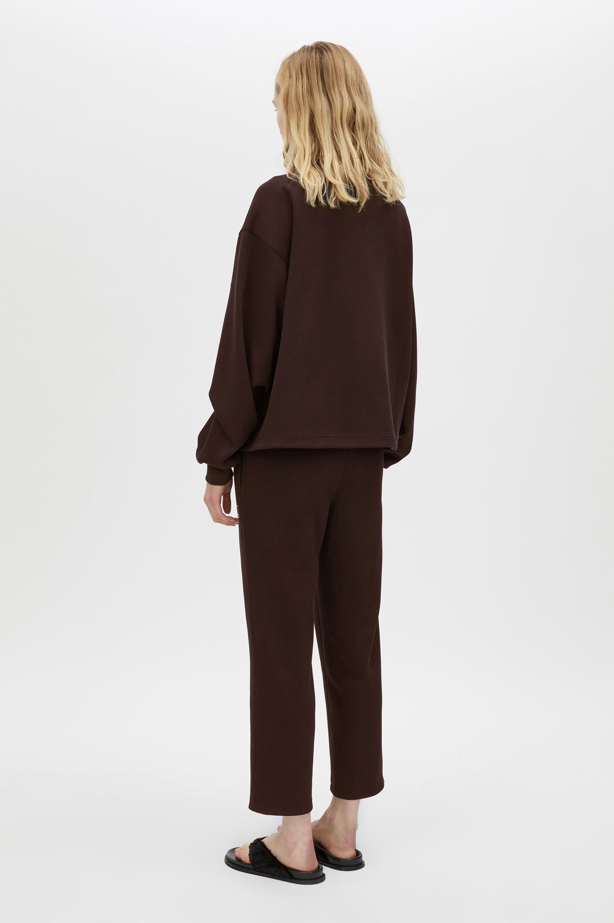 Camilla and Marc Zylus Track Pant in Chocolate and White