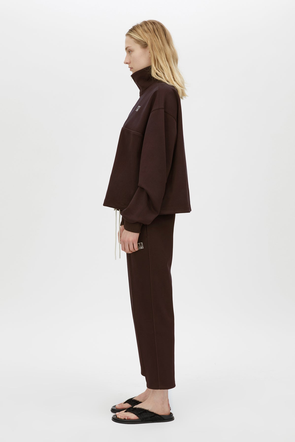 Camilla and Marc Zylus Track Pant in Chocolate and White