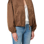 Citizens of Humanity Barracuta Bubble Jacket in Toffee - close up