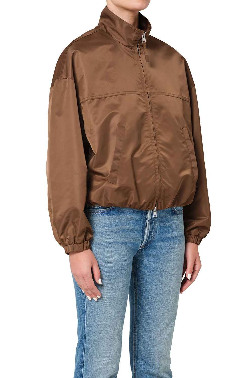 Citizens of Humanity Barracuta Bubble Jacket in Toffee - styled look