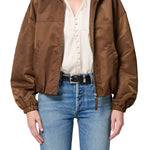 Citizens of Humanity Barracuta Bubble Jacket in Toffee - close up