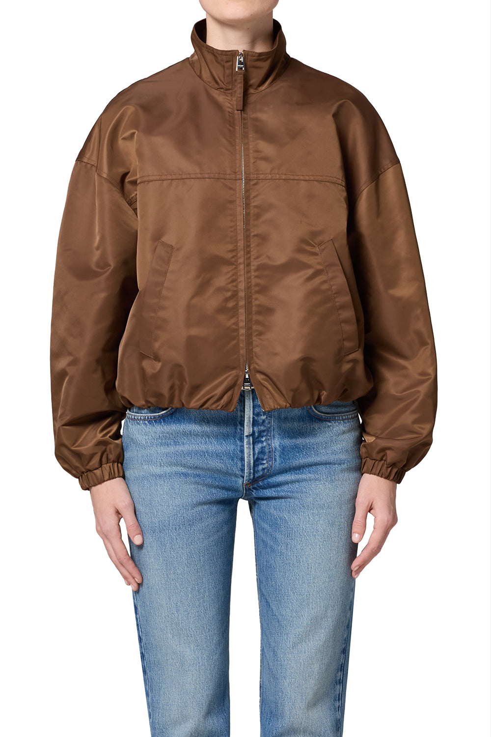 Citizens of Humanity Barracuta Bubble Jacket in Toffee - side view