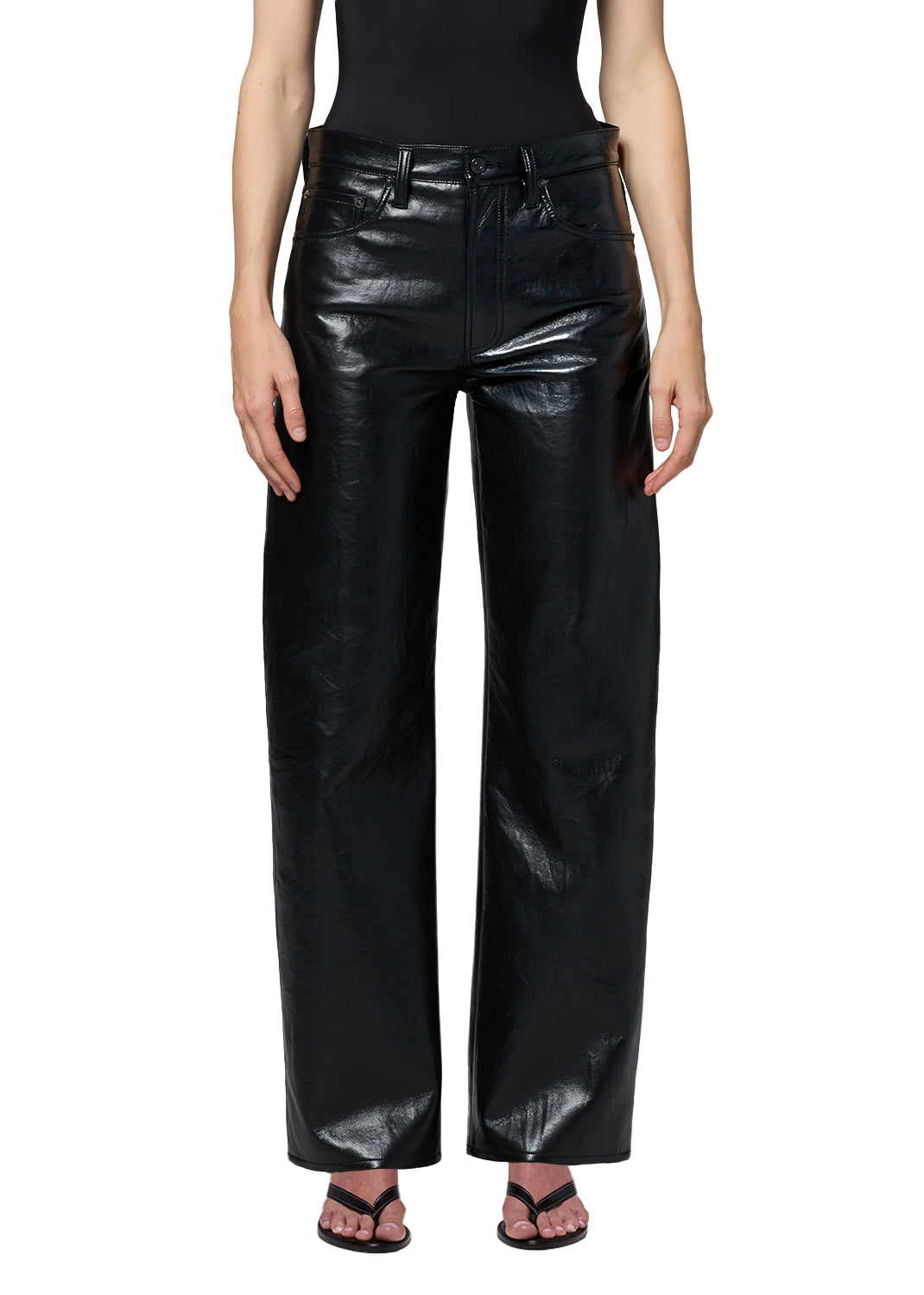 Agolde Arc Jean 32 Recycled Leather in Detox