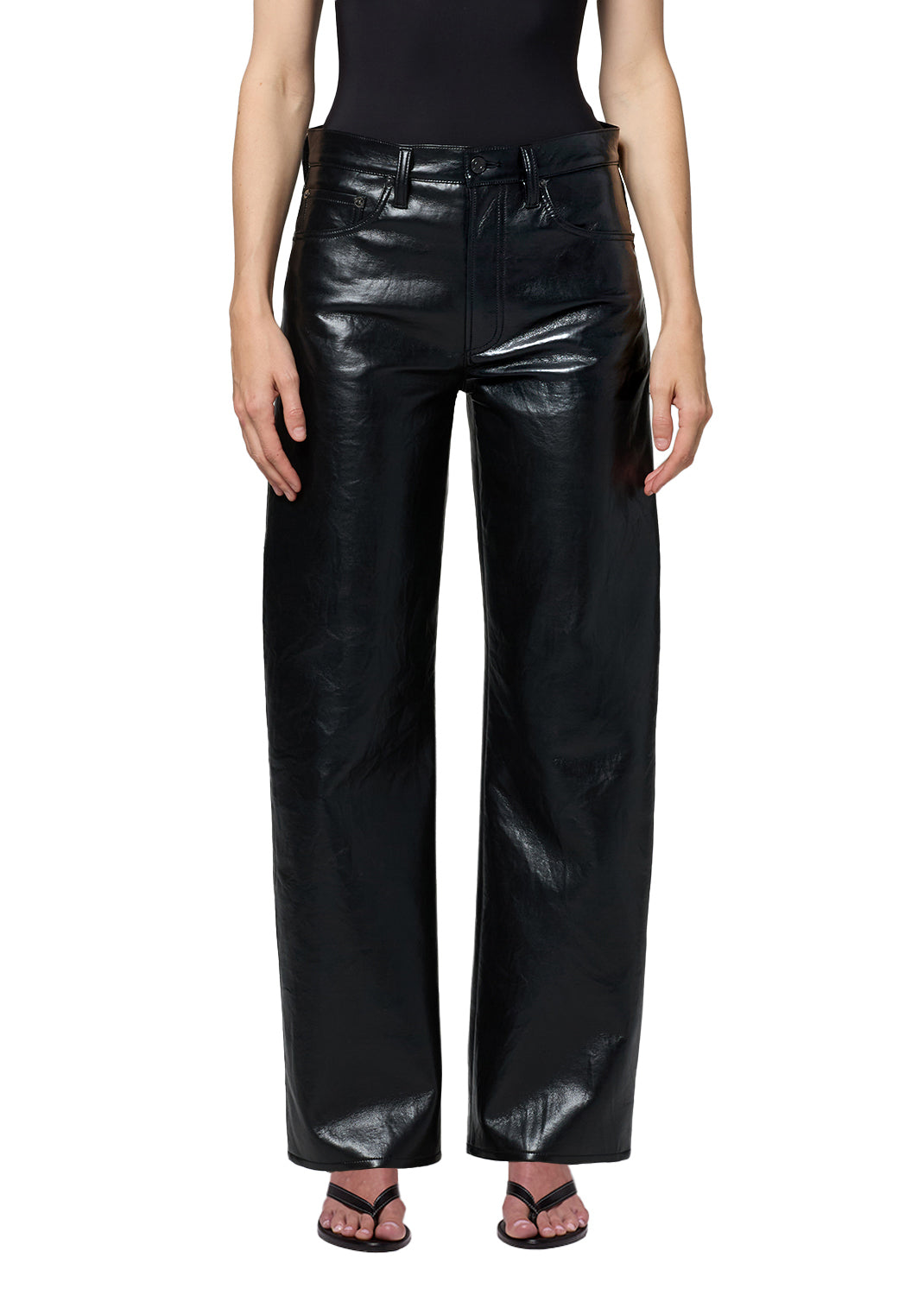 Agolde Arc Jean 32 Recycled Leather in Detox