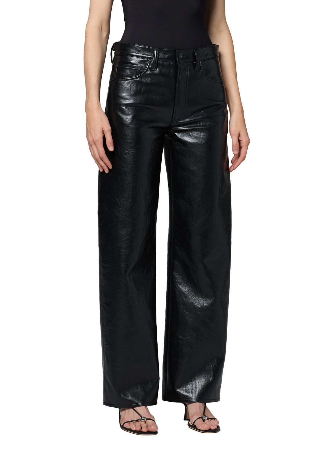 Agolde Arc Jean 32 Recycled Leather in Detox