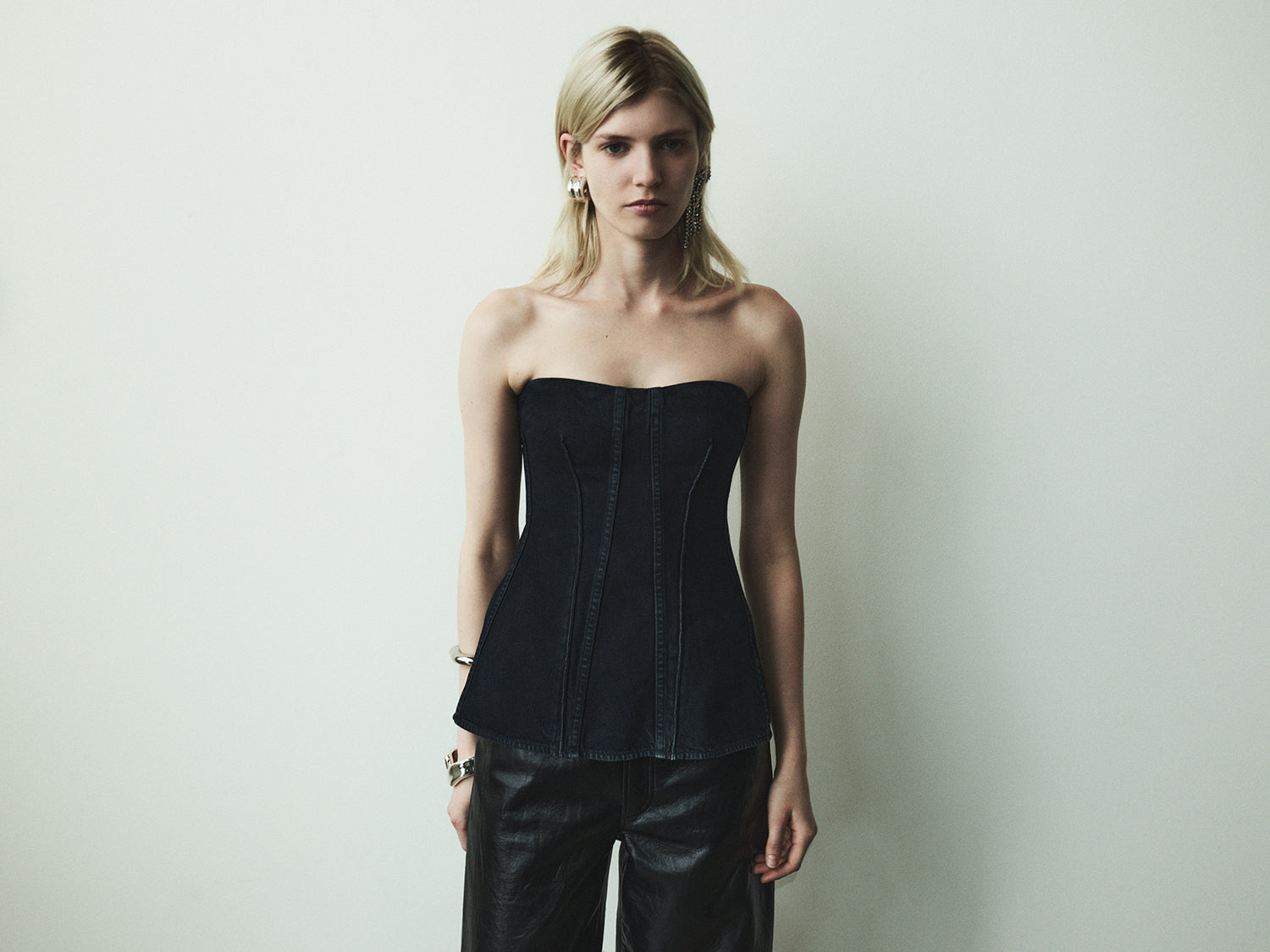 Agolde Arc Jean 32 Recycled Leather in Detox