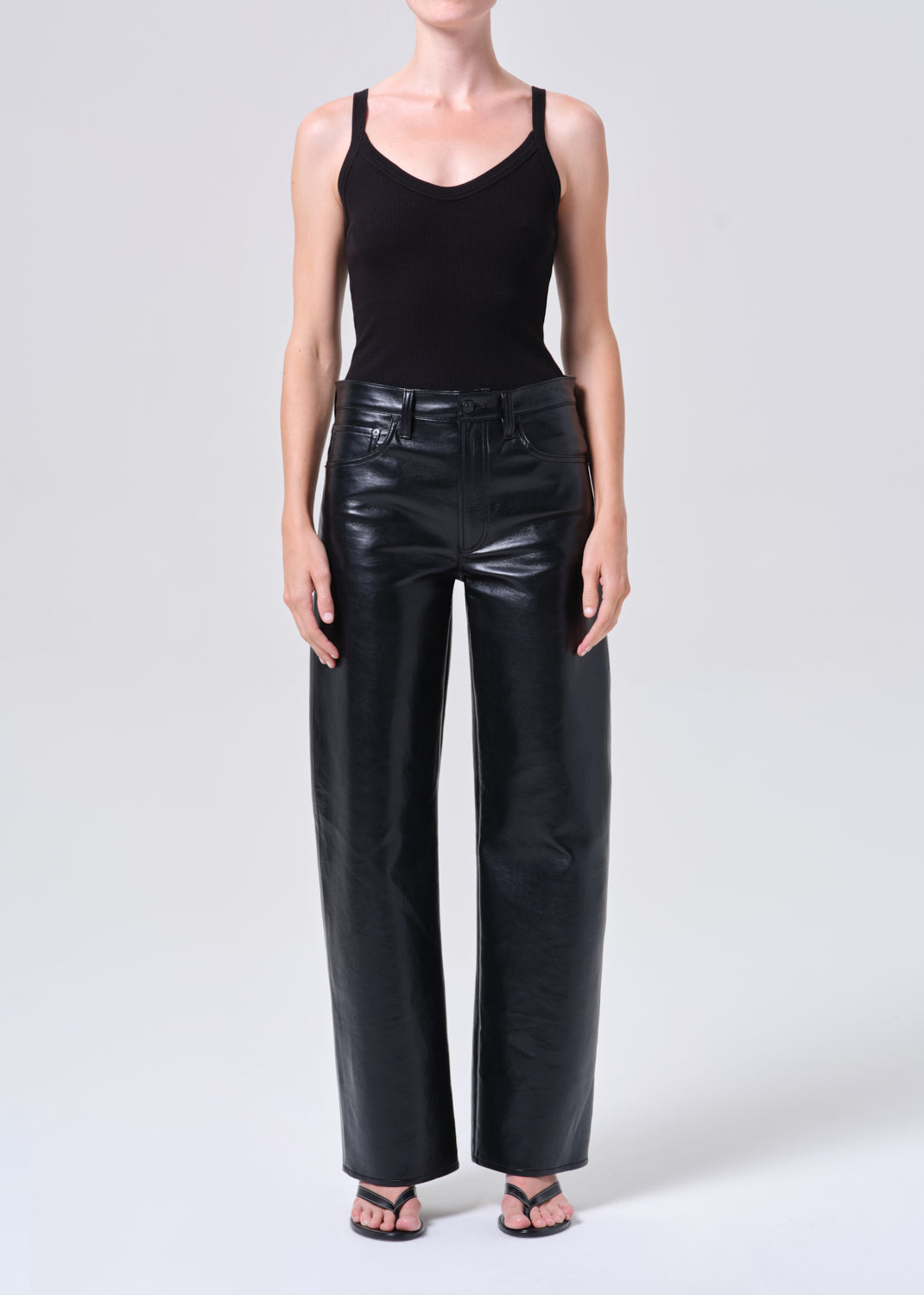 Agolde Arc Jean 32 Recycled Leather in Detox