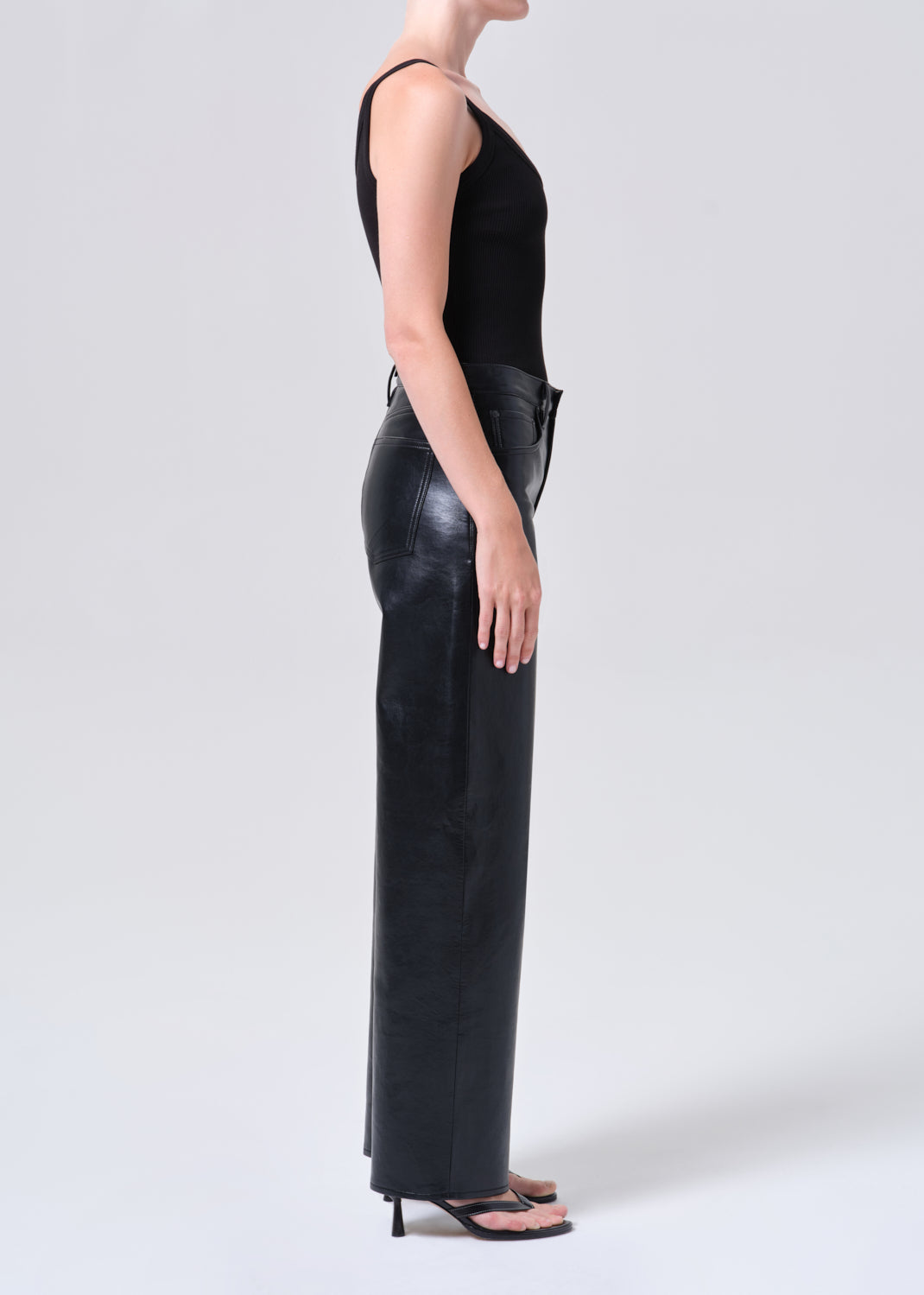 Agolde Arc Jean 32 Recycled Leather in Detox