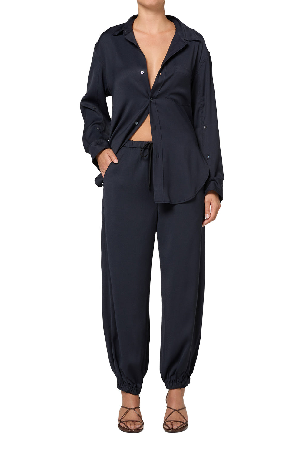 Citizens Of Humanity Bubble Pull On In Portofino Twill in Navy