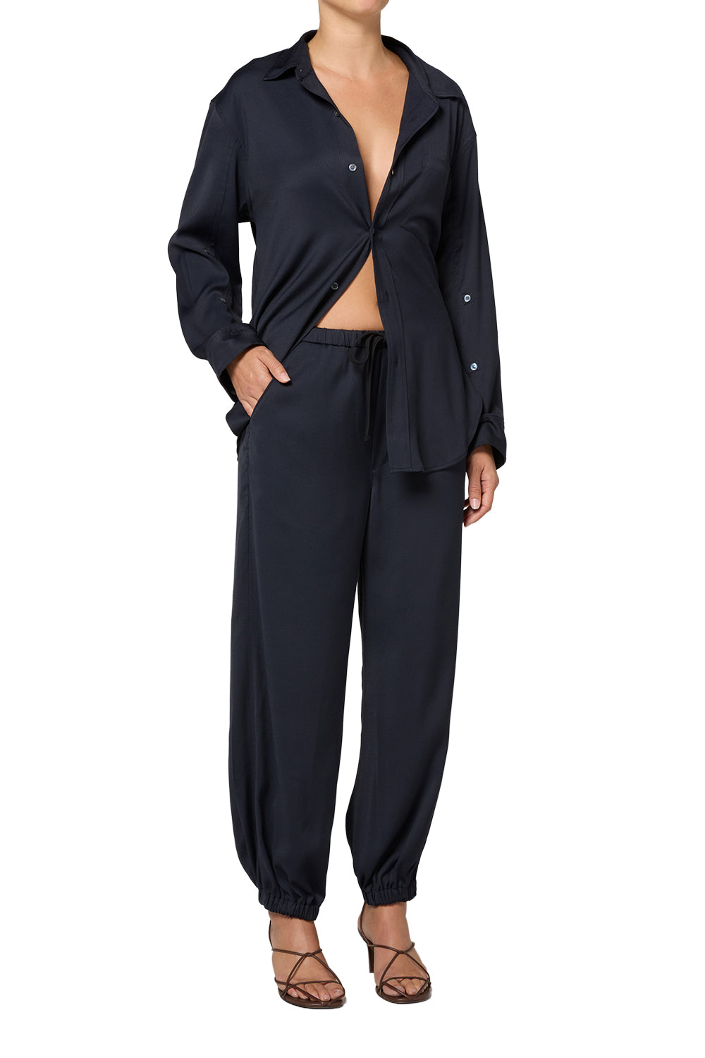 Citizens Of Humanity Bubble Pull On In Portofino Twill in Navy