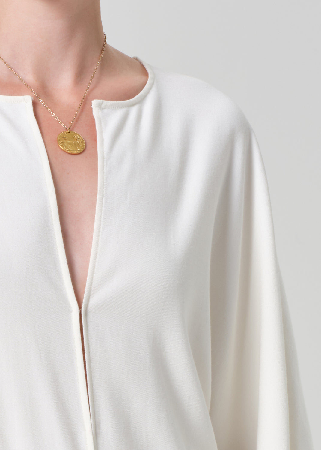 Citizens Of Humanity Franca Shirt in Moonlight - close up