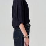 Citizens Of Humanity Franca Shirt In Portofino Twill in Navy