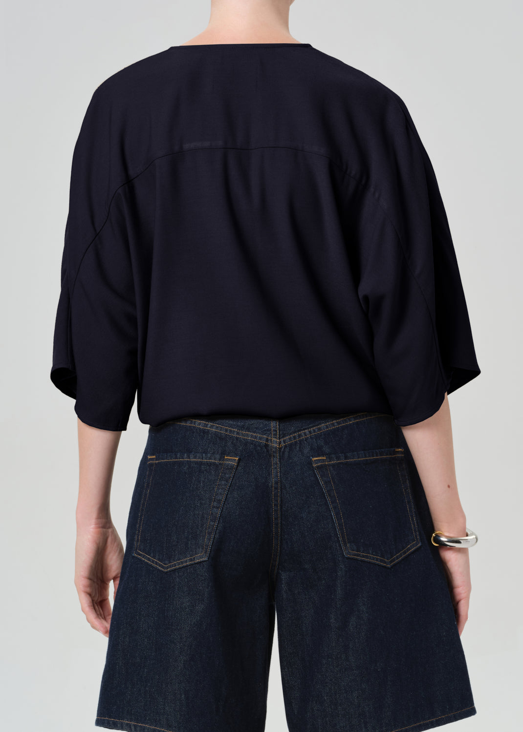 Citizens Of Humanity Franca Shirt In Portofino Twill in Navy
