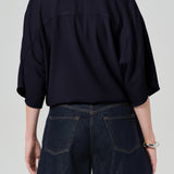 Citizens Of Humanity Franca Shirt In Portofino Twill in Navy