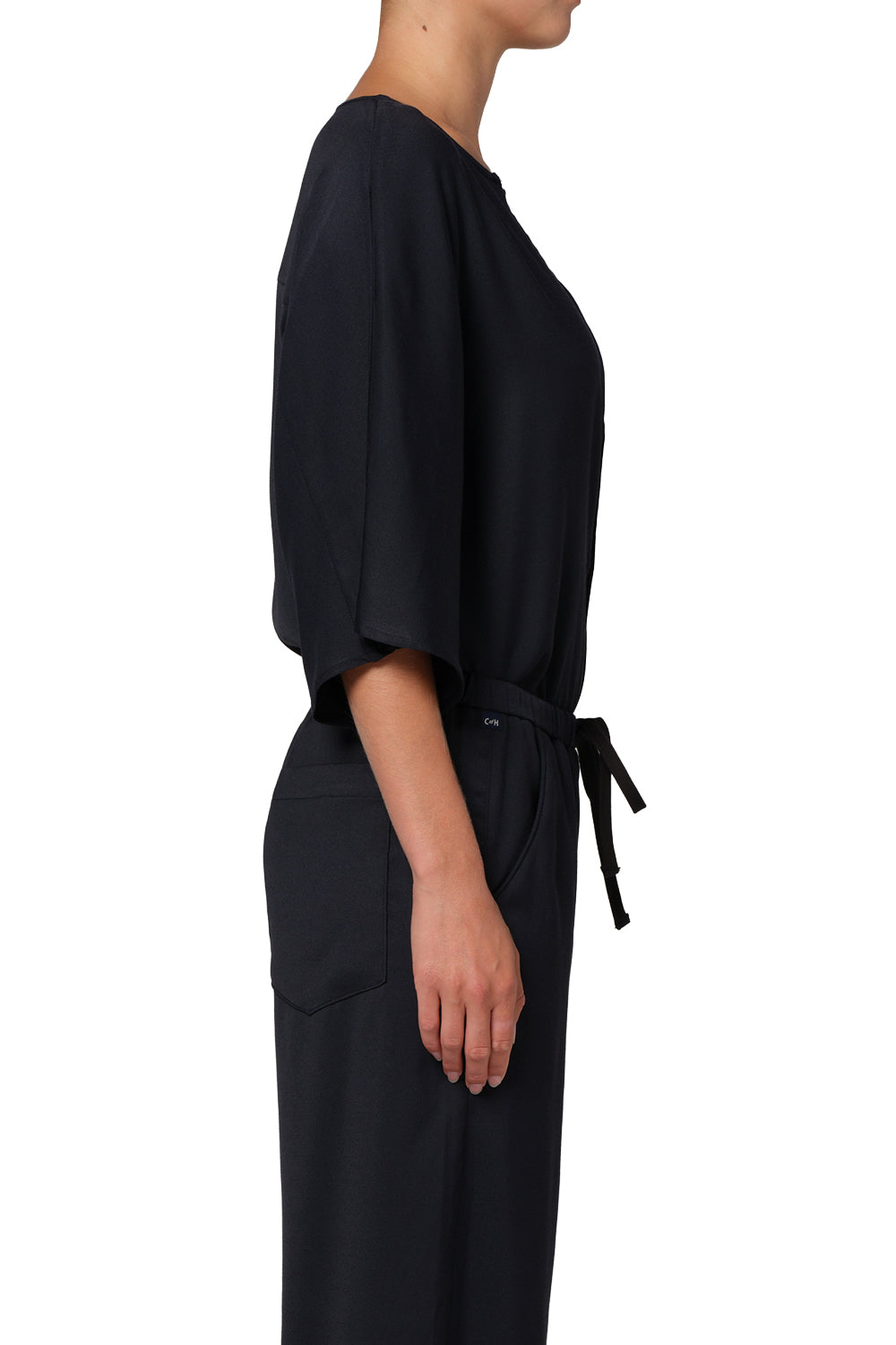 Citizens Of Humanity Franca Shirt In Portofino Twill in Navy