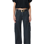 Citizens Of Humanity Thassos Twisted Seam Utility Pant in Washed Black