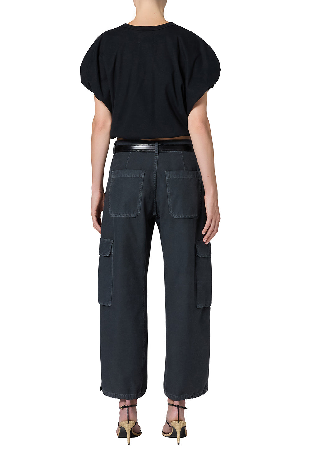 Citizens Of Humanity Thassos Twisted Seam Utility Pant in Washed Black