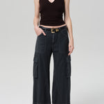 Citizens Of Humanity Thassos Twisted Seam Utility Pant in Washed Black