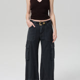 Citizens Of Humanity Thassos Twisted Seam Utility Pant in Washed Black