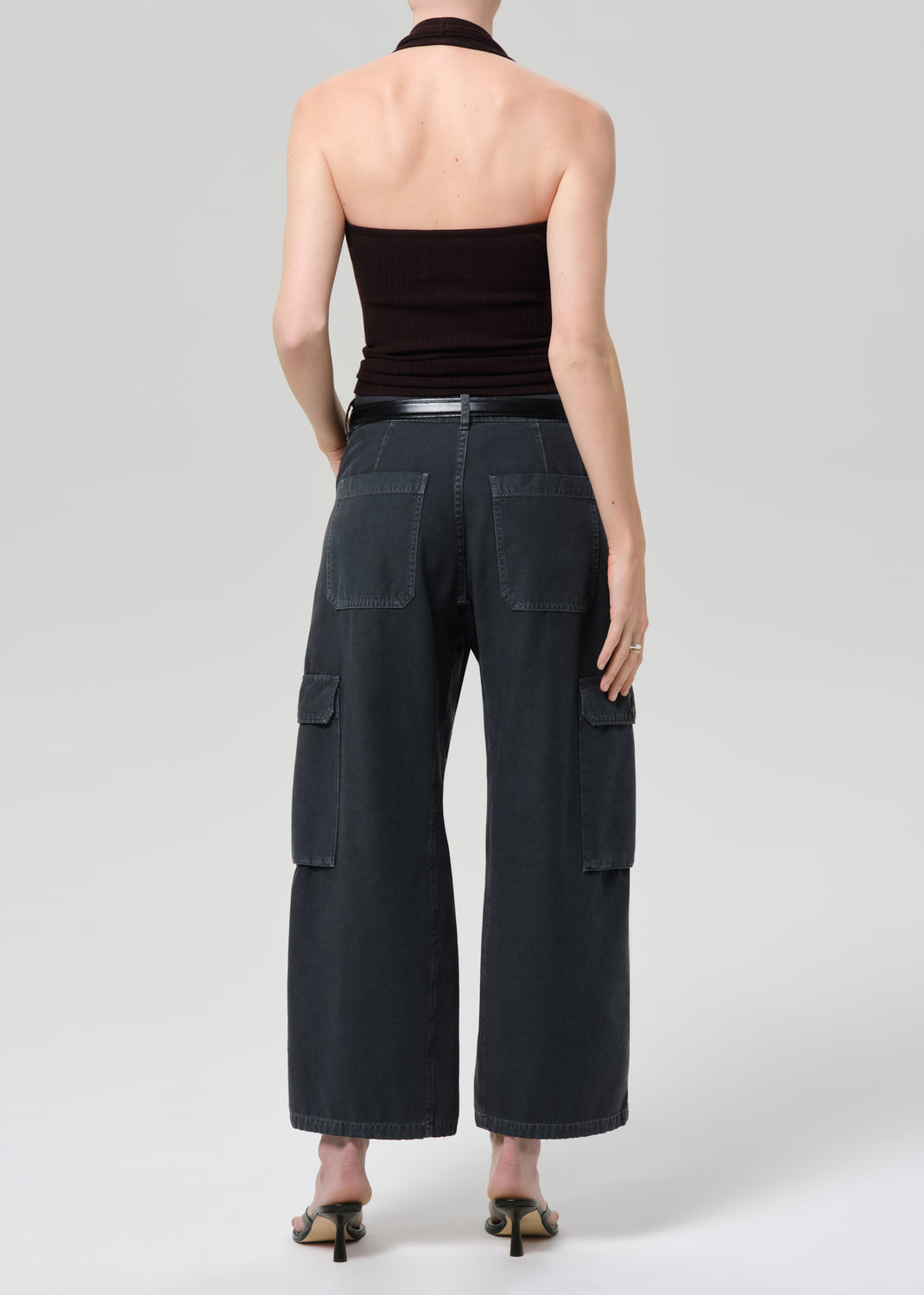 Citizens Of Humanity Thassos Twisted Seam Utility Pant in Washed Black