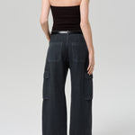 Citizens Of Humanity Thassos Twisted Seam Utility Pant in Washed Black