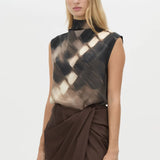 Camilla and Marc Asper Top in Choc Asper Print