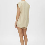 Camilla and Marc Noguchi Vest in Wheat