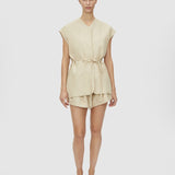 Camilla and Marc Noguchi Vest in Wheat