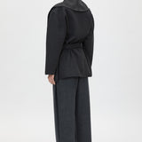 Camilla and Marc Audrey Wrap Jacket in Charcoal - styled look