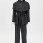 Camilla and Marc Audrey Wrap Jacket in Charcoal - side view