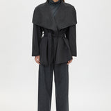 Camilla and Marc Audrey Wrap Jacket in Charcoal - side view