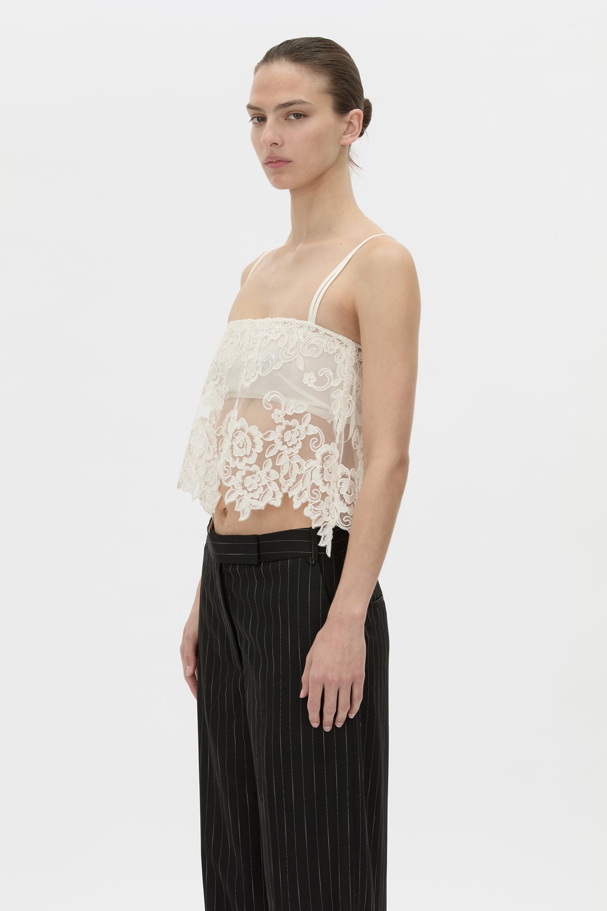 Camilla And Marc Alvar Lace Cami in Cream - styled look
