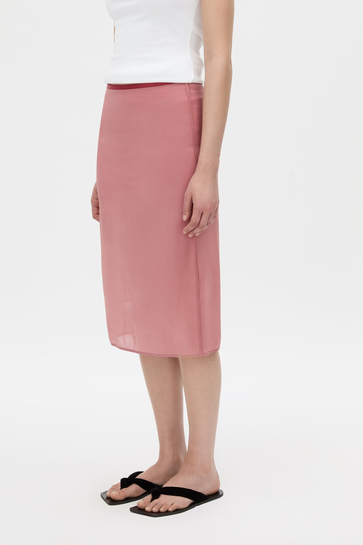 Camilla And Marc Arabella Skirt in Dusty Rose - detail view