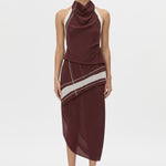 Camilla And Marc Barolo Dress in Plum and Cream - styled look